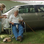 Click to Expand Virginia & Richard Melton enjoy lunch from Jack In The Box while working at Absalom Gleaves Cemetery.