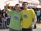 Chegada ao Hopi Hari. (Ricardo e Ulisses)