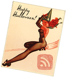 Pin-Up RSS Halloween Postcard