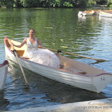 Sahra in a boat