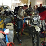 Verzurren der Motorräder
