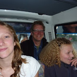 Rebecca, Ekki und Tabea im Microbus durch La Paz