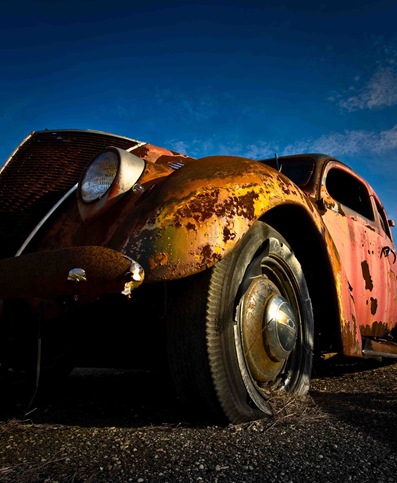 4 Ford sinking into the ground - small 4 Ford sinking into the ground - small
