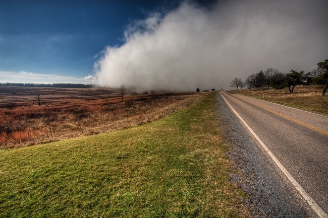 The fog in Shenandoah National Park