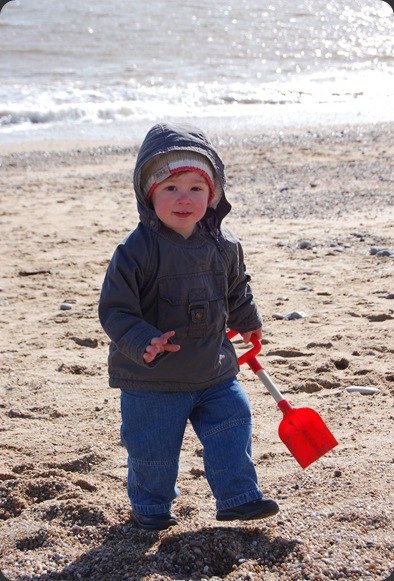 Charlie on Branscombe Beach 04/04/2010