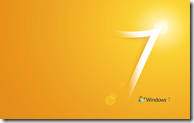 Windows 7 Yellow WLogo widescreen wallpaper