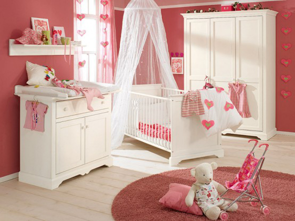 pink colors baby nursery furniture sets
