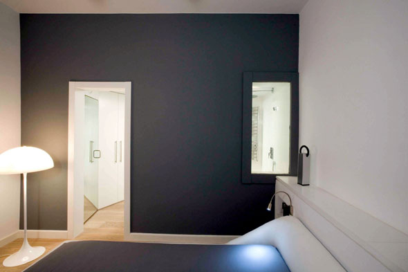 modern simple bedroom in flat design
