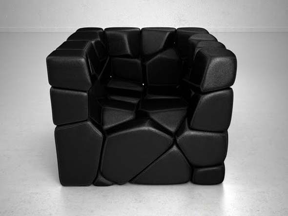 black modern puzzle chair ideas