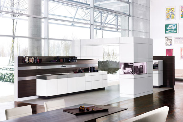modern minimalist white kitchen design idea
