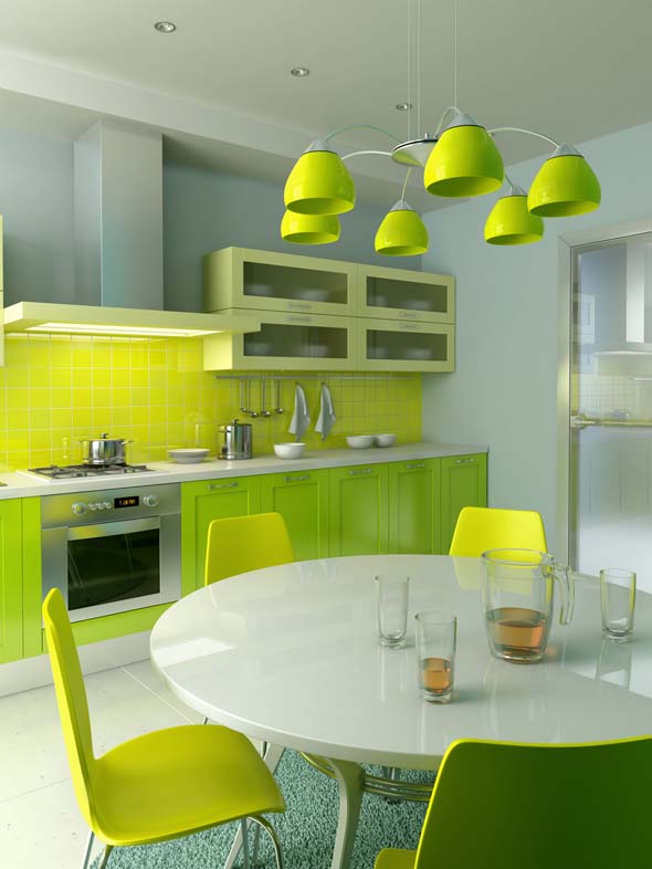 elegant green kitchen appliances makeover color