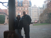 Erika and I in the Schloss at Heidelberg central plaza
