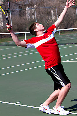 Jaden August Serves against St Marys