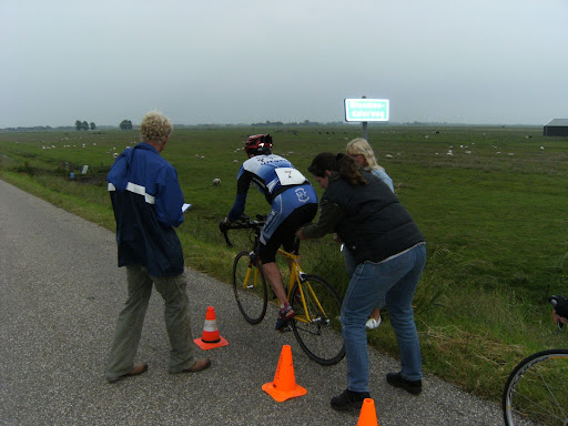 start van Benno tijdens de tijdrit