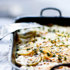 Parsnip Gratin with melty Gruyere and Thyme