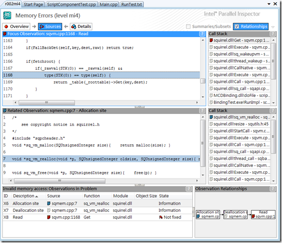 Invalid memory access Invalid memory access