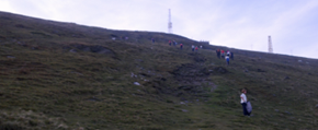 Walking to the top