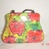 Squiggly Rose Purse 8.5" x 6.5" # 127