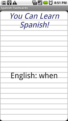 English to Spanish Flashcards