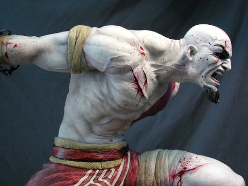 Kratos sculpt by Mark Newman