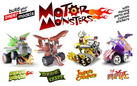 Motor Monsters Papercraft
