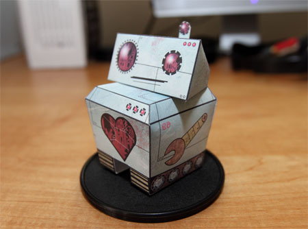 Bashful Bot Paper Toy