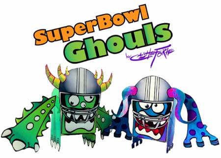 Super Bowl XLV Papercraft SuperBowl Ghouls