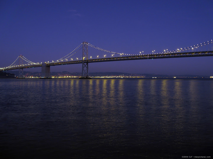 Early evening Bay Bridge