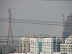 From our room we could see the suspension columes of the Nanpu Bridge.