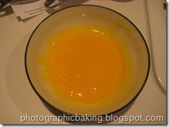 Slightly beaten egg yolks