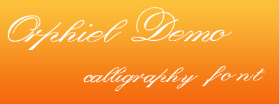 Orphiel Demo calligraphy Font