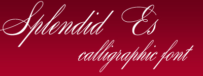 splendid ES calligraphic font