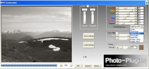 Photoshop black-white conversion plugin