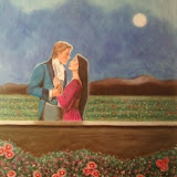 Colored Pencil Drawings of a Romantic Scene between a Man and Woman Done by Yanira Hernandez