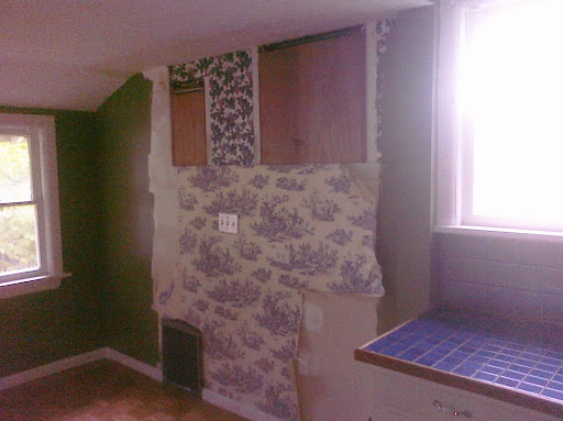 Remove wallpaper, replace drywall