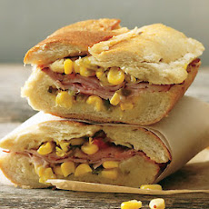 Ham and Corn Relish Cooler-Pressed Sandwiches