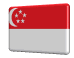 Animated 3D Singapore flag