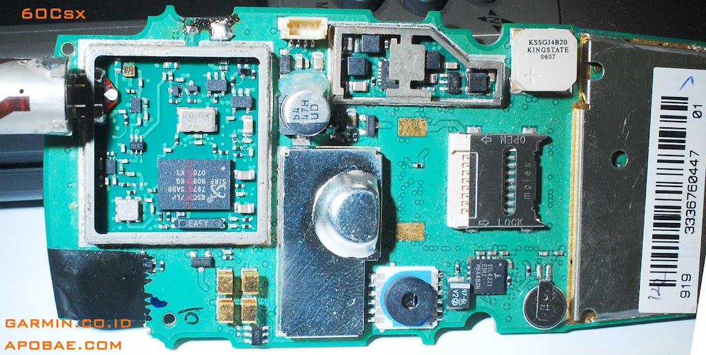 Garmin 60Csx PCB Belakang
