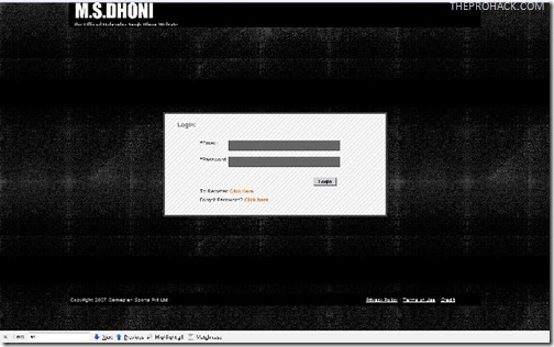 Login panel - theprohack.com