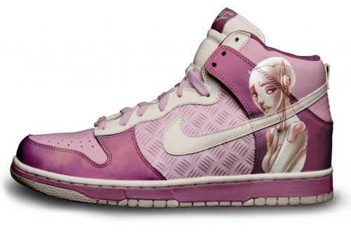 Gambar : Nike-shoes-design-anime-pink
