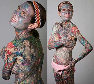 Cewek Tato Full Body Masuk Guinness Book | Foto & Video Julia Gnuse  