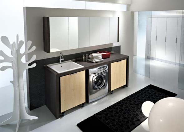 modern small laundry room furniture design