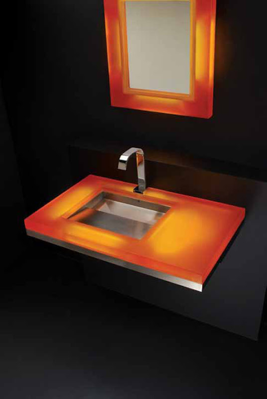 minimalist orange sink color inspiration pictures