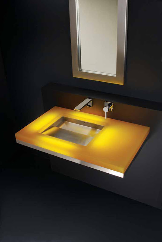 modern yellow sink light design pictures