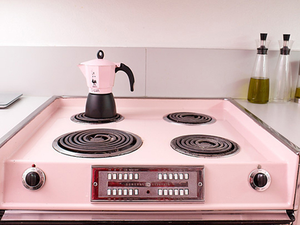 modern pink furniture kitchen set design