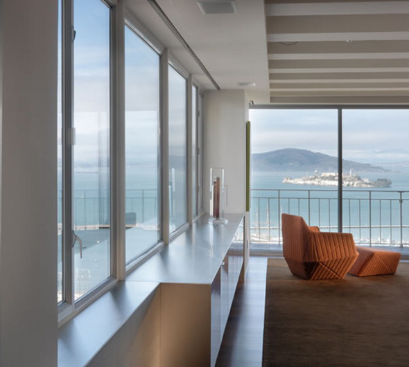 modern large glass apartment interior design