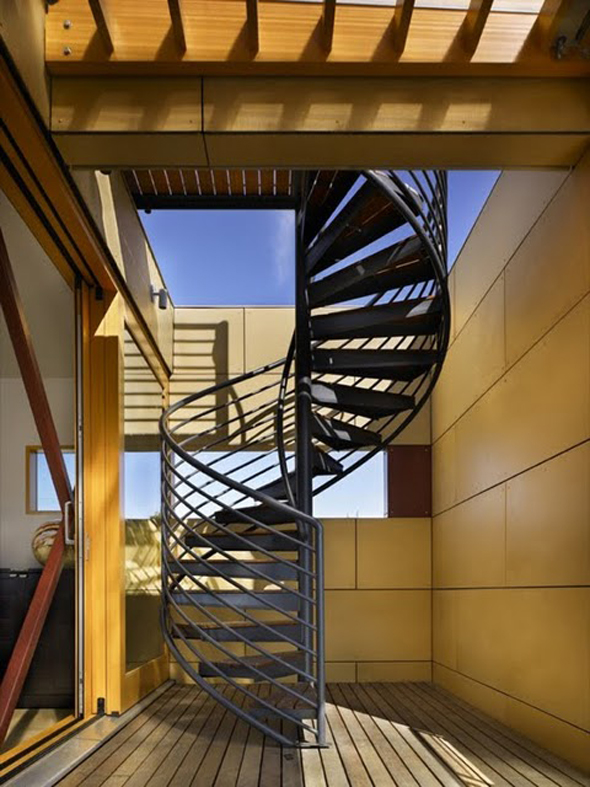 modern translucent spiral staircase tower design