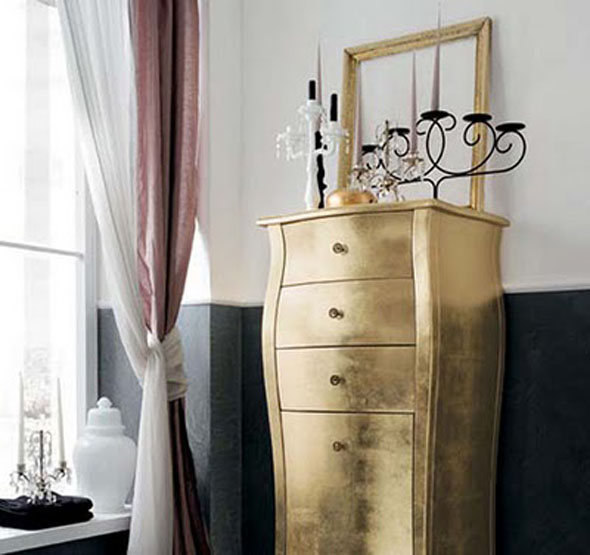 modern gold furniture bathroom washbasin design