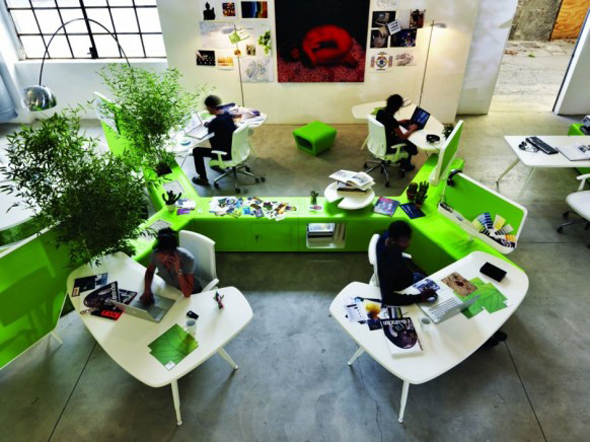modern office workspace decorating design concept