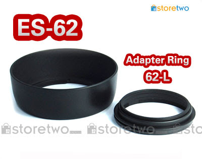 JJC Canon ES-62 Lens Hood with Hood Adapter 62-L
